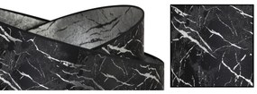 Závesné svietidlo WERONA 3, 1x čierne textilné tienidlo so vzorom, S
