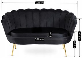 PROXIMA.store - Elegantná pohovka Zendaya FARBA: sivá