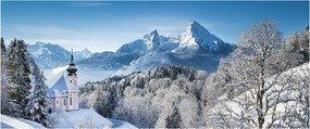 Obraz - Zasnežená krajina (120x50 cm)