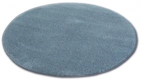 *Luxusný kusový koberec Shaggy Azra šedomodrý kruh 80cm
