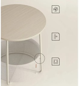 Odkladací stolík NOIRA krémovo-biely