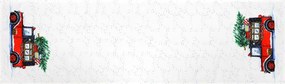 Behúň na stôl Vianočné auto, 150x40 cm