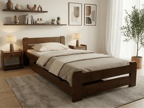 Posteľ Laura 80 x 200 cm, dub Rošt: S lamelovým roštom, Matrac: Matrac Somnia 18 cm