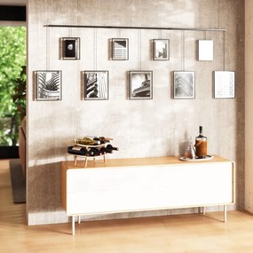Čierne kovové rámčeky na stenu v súprave 9 ks 223x77,5 cm Exhibit – Umbra