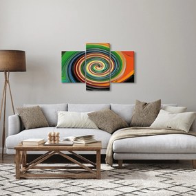 Abstraktný obraz - farebná špirála (90x60 cm)