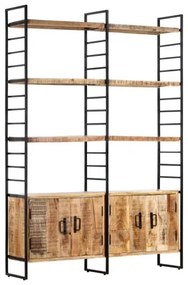 vidaXL 4-poschodová knižnica 124x30x180 cm surové mangové drevo-