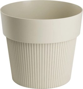 PLASTOVÝ KVETINÁČ SILVA LINE 16X14 CM BÉŽOVÁ