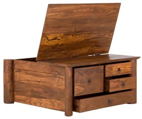 furniture-nabytek.cz - Masívny konferenčný stolík Merlin III z palisandru, lakovaný, hnedý – 95×95×45 cm