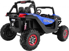 Ramiz Detský kočík SuperStar Modrá + pohon 4x4 + diaľkové ovládanie + batožinový priestor + MP3 LED + zámok dverí