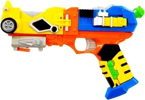 LEAN Toys Penová pištoľ Robot 2v1 s maskou a 6 šípkami