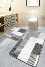 Sivé kúpeľňové predložky v súprave 2 ks 60x100 cm Pendor – Foutastic