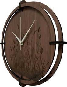 Drevené nástenné hodiny – motív lesa | SENTOP HDF0587-ORECH-WENGE