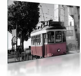 Sklenený obraz - Električka (70x50 cm)