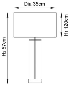 Endon 68802 -Stmievateľná dotyková stolová lampa LESSINA 1xE27/10W/230V zlatá/biela