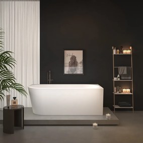 Erga Zara, rohová voľne stojaca vaňa 180x80 cm + odtoková zátka, pravá, biela lesklá, ERG-ZARA-180080R-WH-WH
