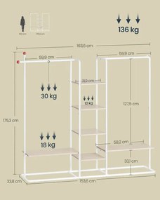 Otvorená šatníková skriňa RGR012K01
