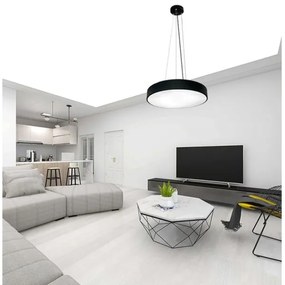 LED Stmievateľný luster na lanku LED/50W/230V 3000-6500K čierna + diaľkové ovládanie