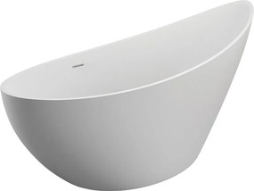 Polimat Akrylátová voľne stojaca vaňa Zoe 180x80 POLIMAT-Rozmery: 180x80, POLIMAT-Farba vane: Biela / grafit lesk