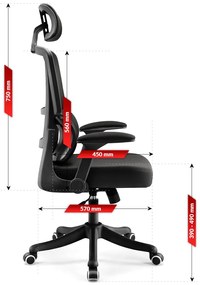 Ergonomická otočná kancelárska stolička Hell's Chair HC-1011 BLACK