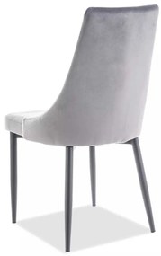 Jedálenská stolička Trix B Velvet, sivá