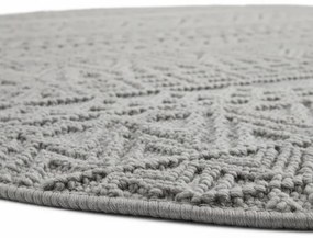 Koberec HELIX 3D Boho sivý kruh