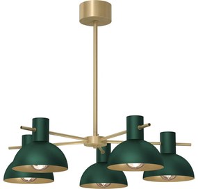 Luster na tyči ESTATE MINI 5xE27/15W/230V zelená