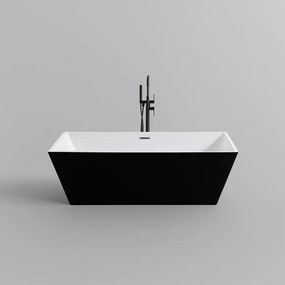 CUBE voľne stojaca vaňa, čierno-biela, 170x75x58 cm