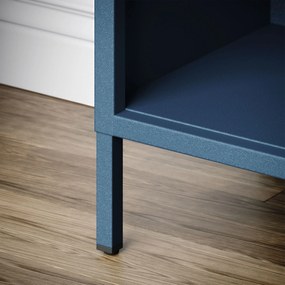 Knižnica do obývačky MARIO, 500 x 1800 x 350 mm, Modern: tmavomodrá farba