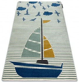 Dywany Łuszczów Detský kusový koberec Petit Sail boat green - 80x150 cm