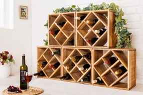 Polica na víno Cubus 40cm Mango 5ks