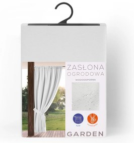 ZÁHRADNÝ VODEODOLNÝ ZÁVES NA PÁSKE GARDEN 155X200 CM BIELA