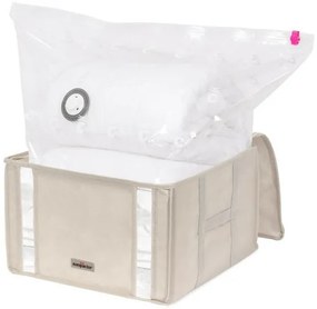 Úložný box s puzdrom Compactor Life, 125 l, béžová