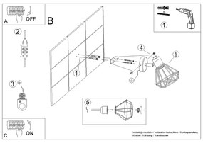 Bodové svietidlo Artemis, 1x čierne drôtené tienidlo, (možnosť polohovania)