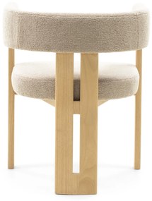 Jídelní židle HAILEY z masivu krémová/přírodní