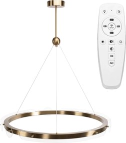 Toolight Loop, LED stropné svietidlo 79cm, 26W, diaľkové ovládanie, APP1549-CP, zlatá matná, OSW-06970