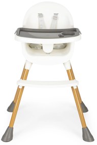 EcoToys Detská stolička na kŕmenie - biela