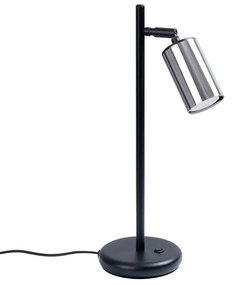 Stolná lampa Winx, 1x chrómové kovové tienidlo