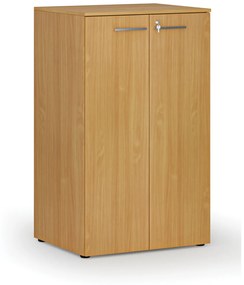 Kancelárska skriňa s dverami PRIMO WOOD, 3 police, 1335 x 800 x 640 mm, buk