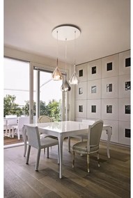 Fabas Luce 3481-47-297 - Luster na lanku LILA 3xE27/40W/230V zlatá/šedá/číra