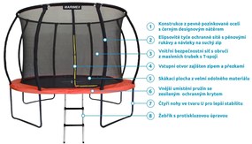 Marimex | Trampolína Marimex Premium 366 cm + vnútorná ochranná sieť + schodíky ZADARMO | 19000112