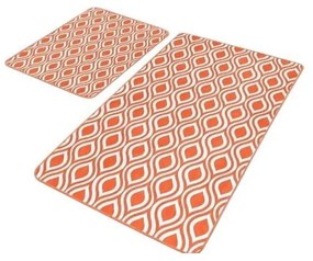 Oranžové zamatové kúpeľňové predložky v súprave 2 ks 60x100 cm – Mila Home