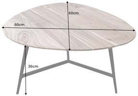 Dizajnový konferenčný stolík Machiko 60 cm akácia