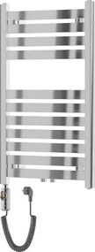 Mexen Uran, elektrické vykurovacie teleso 800x500 mm + vykurovacia tyč 300 W, chrómová, W105-0800-500-2300-01