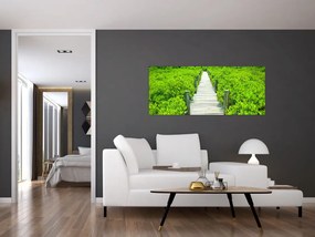 Obraz - drevený chodník (120x50 cm)