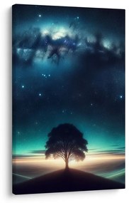 Obraz osamelý strom života v noci