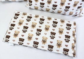 INTERMEDIC SK Mantinel do postieľky Mackové objatie – vzor s mackami & krémová minky, mäkká ochrana pre bábätko