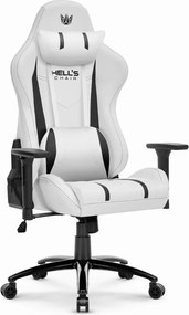 Herná ergonomická stolička HC-1013 – biele kancelárske kreslo s 3D podrúčkami