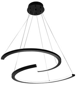 LED Luster na lanku DOUBLEMOON LED/30W/230V čierna