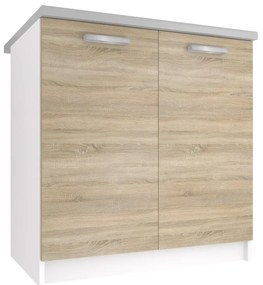 Kuchynská skrinka Belini spodná 80 cm dub sonoma s pracovnou doskou  TOR SD80/0/WT/DS/0/T