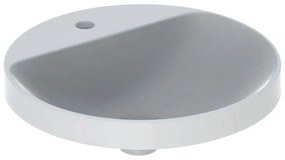 GEBERIT Variform okrúhle zápustné umývadlo s otvorom, bez prepadu, priemer 480 mm, biela, 500.706.01.2